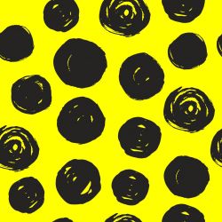 Akvarelové puntíky na žluté- digitální tisk