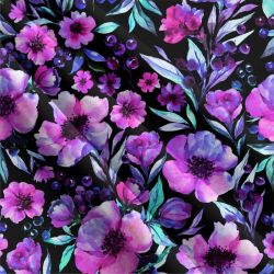 BERÁNEK Softshell fialové květy --desén 862- skladem 5.12