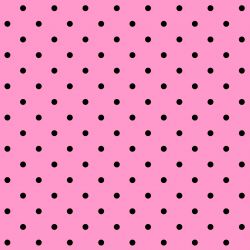 Černý puntík na růžové -0,7 cm- digitální tisk