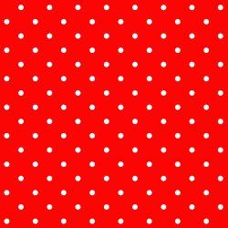 Bílý puntík na červené -0,7 cm- digitální tisk