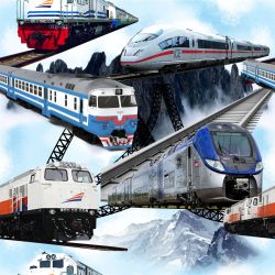 Reálné vlaky- digitální tisk