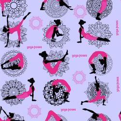Yoga na fialové - digitální tisk