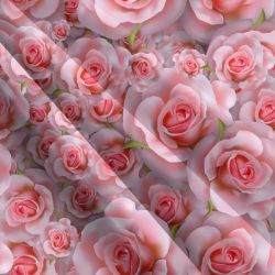 3D růže-mat.varianty -bavlny | X-BAVLNĚNÝ ÚPLET , X-BAVLNĚNÁ TEPLÁKOVINA , X-BAVLNĚNÝ SATÉN 