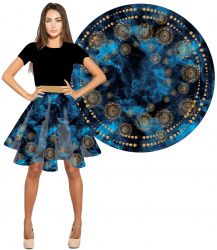 Panel na kolovou sukni 19 - modrý kouř -materiálové varianty | Bela- polyesterý úplet