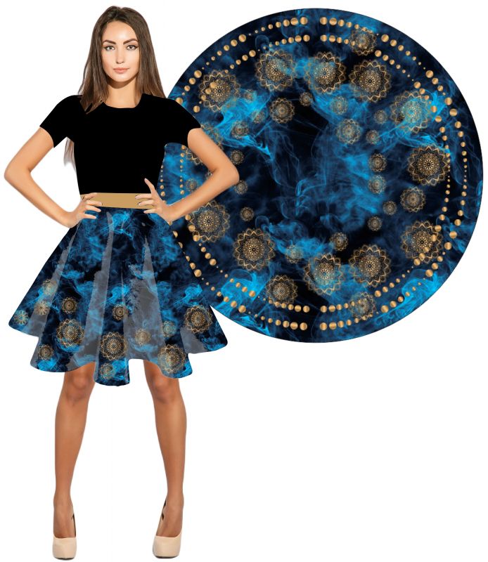 Panel na kolovou sukni 19 - modrý kouř -materiálové varianty mavaga design