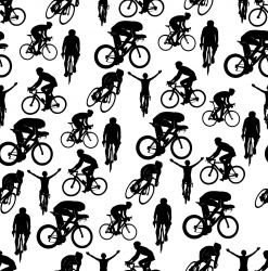 Cyklistika černobílá -digitální tisk