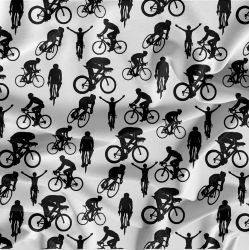 Cyklistika černobílá -digitální tisk mavaga design