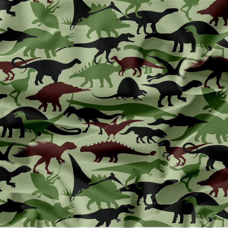 Kamufláž dinosaurové hnědá -sublimační digitální tisk mavaga design