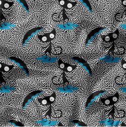 Kočičky s modrými deštníky -digitální tisk mavaga design