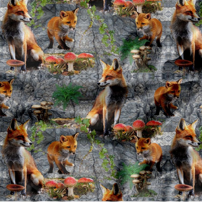 Lišky v lese -sublimační digitální tisk mavaga design