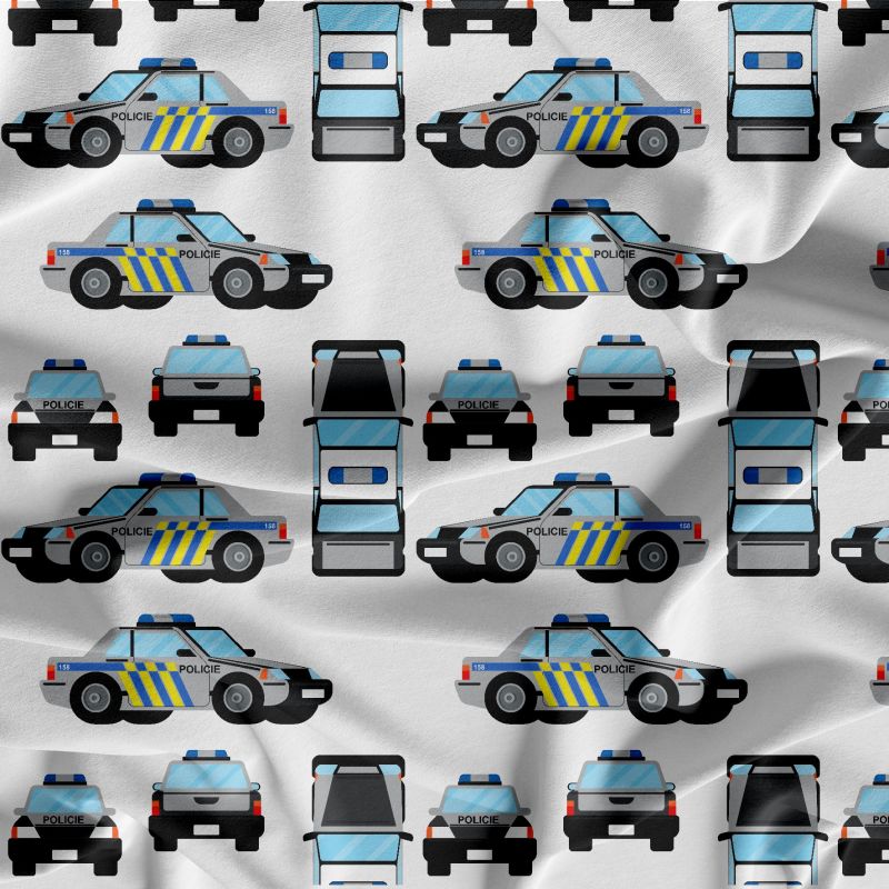 Policejní auta-sublimační digitální tisk mavaga design