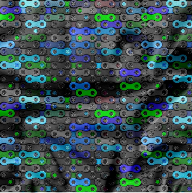 Řetěz zeleno-modrý-digitální tisk mavaga design