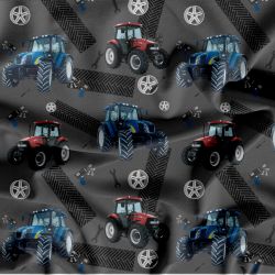 Traktory na šedé -sublimační digitální tisk mavaga design