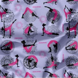 Yoga na fialové - digitální tisk mavaga design