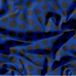 Akvarelové puntíky na modré- digitální tisk mavaga design