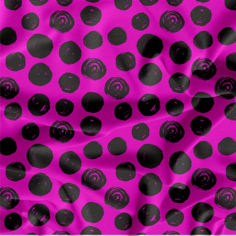 Akvarelové puntíky na růžové- digitální tisk mavaga design