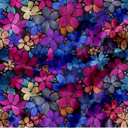 Barevené akvarelové květy- digitální tisk mavaga design