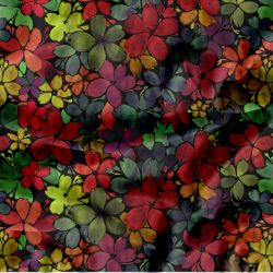 Barevené akvarelové květy do hněda- digitální tisk mavaga design
