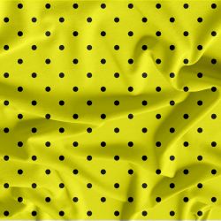 Černý puntík na žluté -0,7 cm- digitální tisk mavaga design