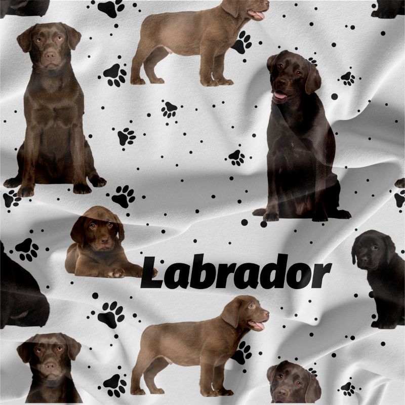 Labrador tmavý na bílé- digitální tisk mavaga design