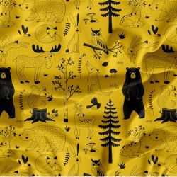 Obrysová zvířátka v lese +varianty- digitální tisk mavaga design