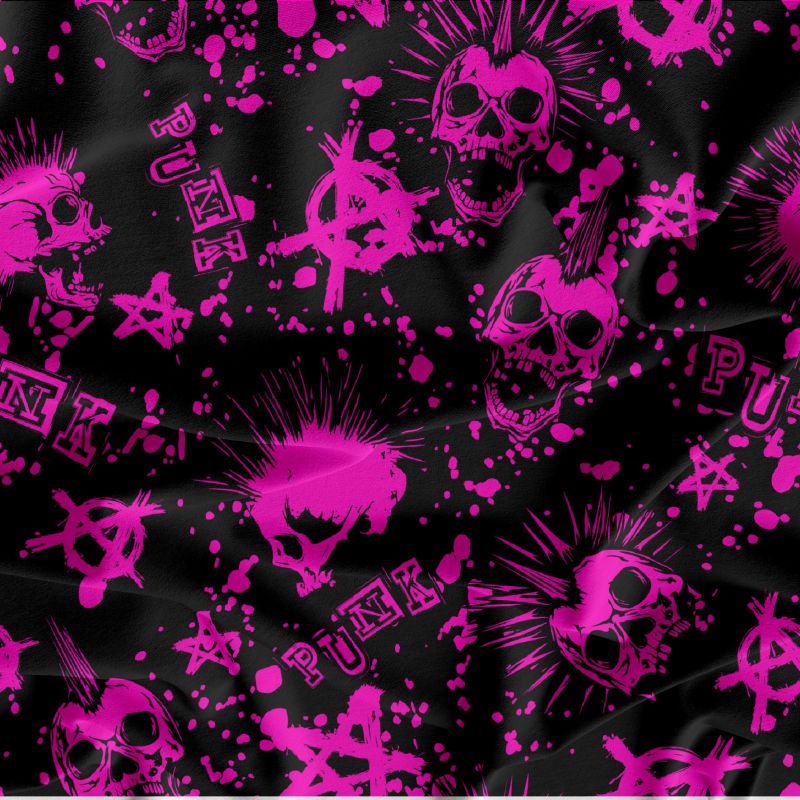 Punk černo-růžová- digitální tisk mavaga design