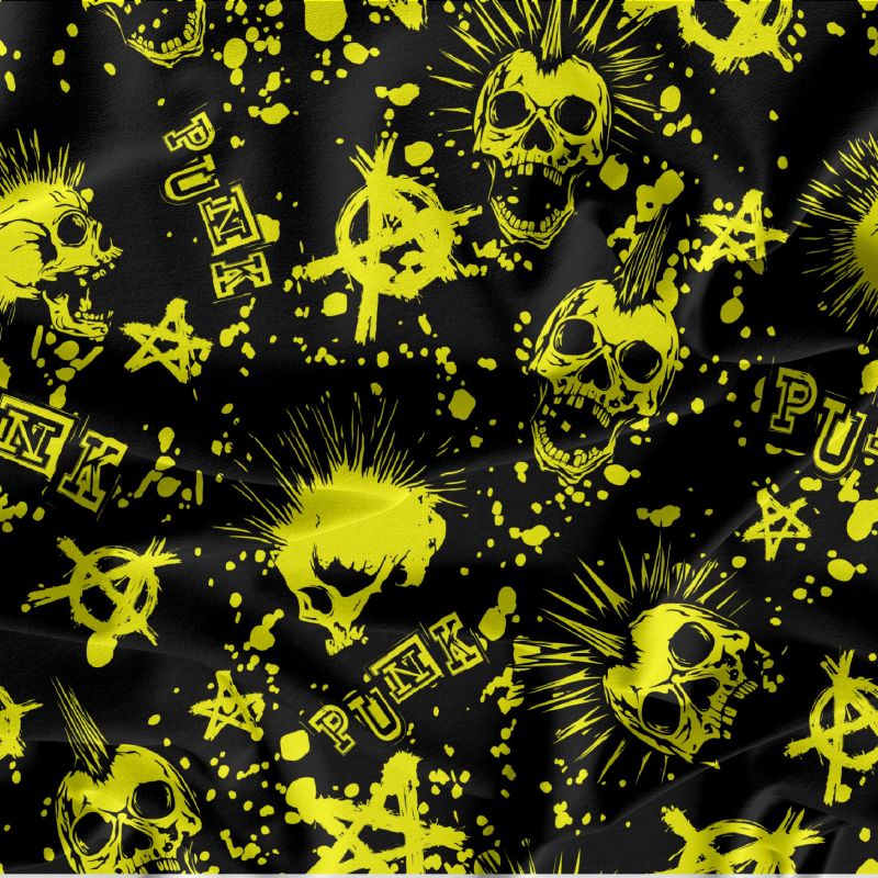 Punk černo-žlutá- digitální tisk mavaga design