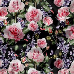Růže na černé - digitální tisk mavaga design