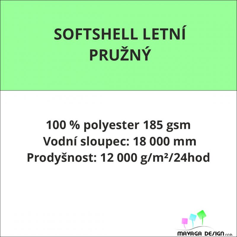 Softshell letni PRUŽNÝ vlastní vzor -CELOTISK český výrobce