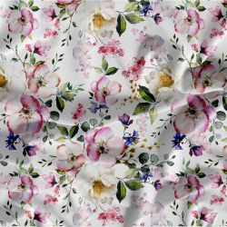Třešňové květy bílá- digitální tisk mavaga design