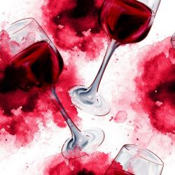 SKLENIČKY a červené víno-materiálové varianty 