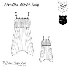 Papírový střih -Dětské šaty Afrodita Mavatex