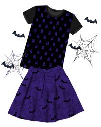 Pavučina a netopýři na fialové WENDY- varianty mavaga design