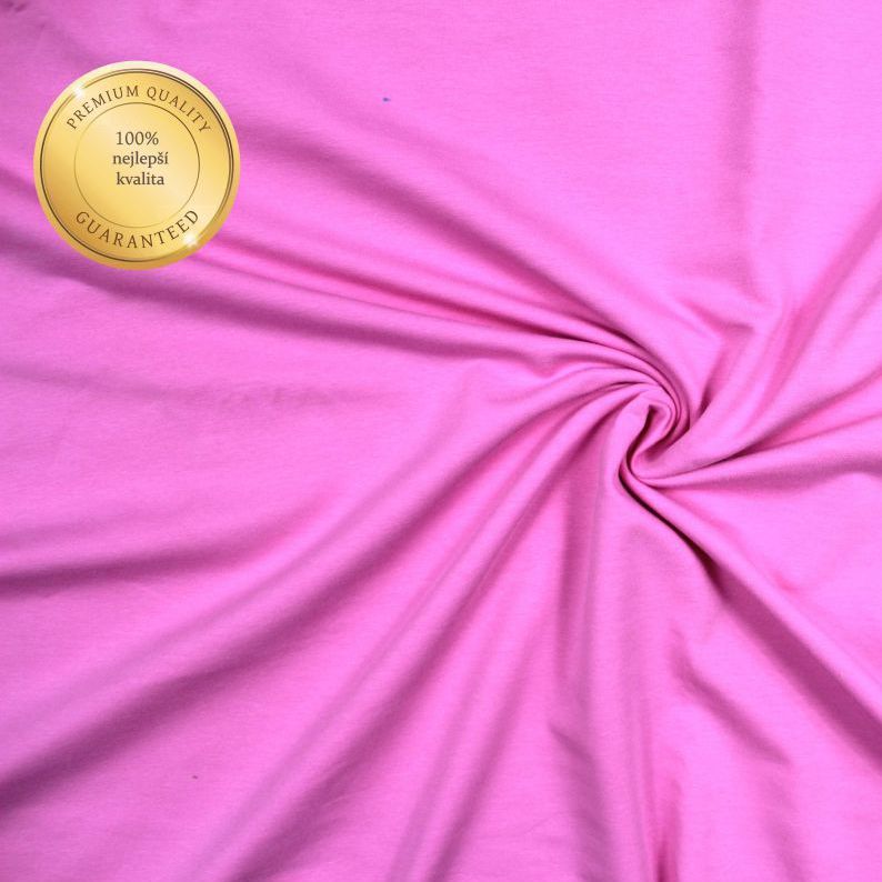 Teplákovina středně růžová -barva 14/180 vyrobeno v EU