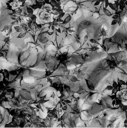 Akvarelové růžičky podkreslené černobílé-sublimační digitální tisk mavaga design
