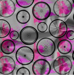 Kola s růžovou mapou -sublimační digitální tisk mavaga design