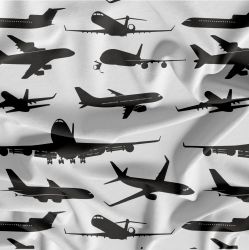Letadla na bílé -sublimační digitální tisk mavaga design