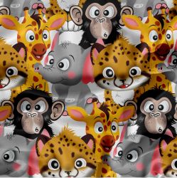 Vykluná jungle zvířátka -sublimační digitální tisk mavaga design