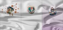 3PANEL- akvarelové holčičky–materiálové varianty!! mavaga design