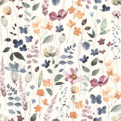 Béžové akvarelové květy -materiálové varianty 