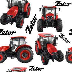 ZETOR červené traktory na bílé -materiálové varianty   