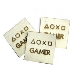 Koženkový štítek gravír - "GAMER 1"- varianty vyrobeno v EU