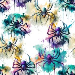 Akvarel pavouci-materiálové varianty 