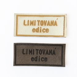 Koženkový štítek gravír - "LIMITOVANÁ EDICE " - varianty vyrobeno v EU