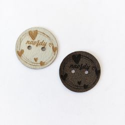 Koženkový štítek gravír - "navždy" imitace knoflík - varianty vyrobeno v EU