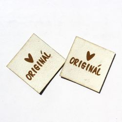 Koženkový štítek gravír - " originál " - varianty vyrobeno v EU