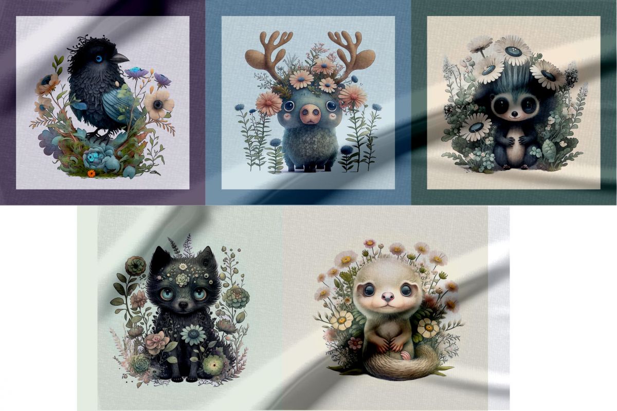 Panel malý - lesní zvířátka 2 -materiálové varianty ČESKÝ VÝROBEK