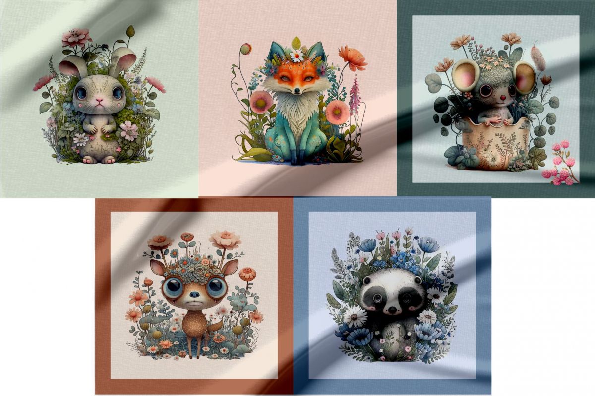 Panel malý - lesní zvířátka 1 -materiálové varianty ČESKÝ VÝROBEK