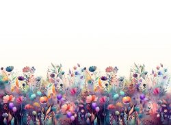 PANEL na šaty / triko/leginy -akvarelové květy materiálové varianty mavaga design