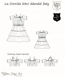 PAPÍROVÝ střih -Dámské šaty La Corrida Mavatex